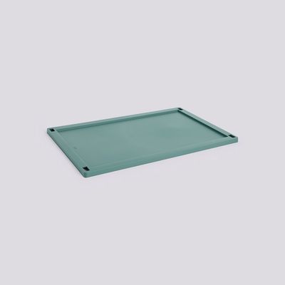 HAY Colour Crate Large deksel dark green