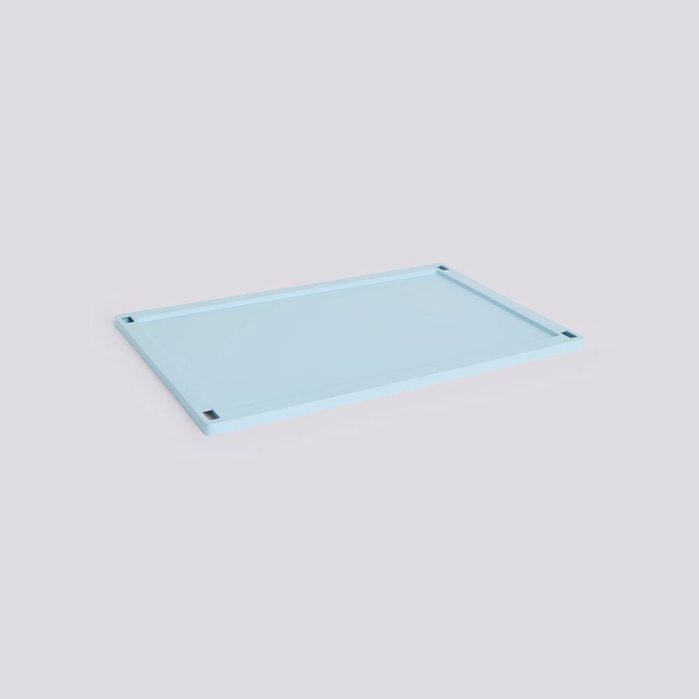 HAY Colour Crate Large deksel soft blue