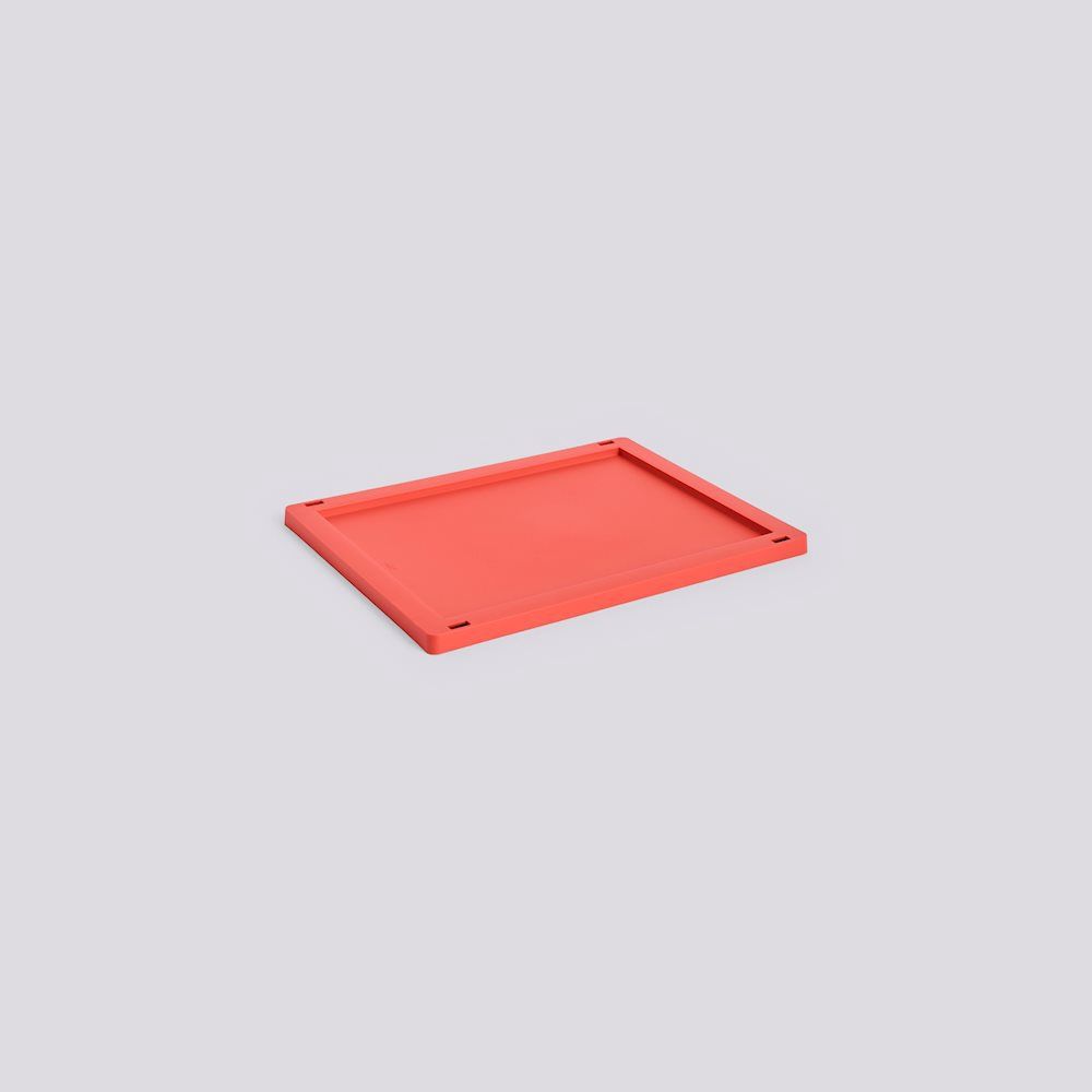 HAY Colour Crate Medium deksel red