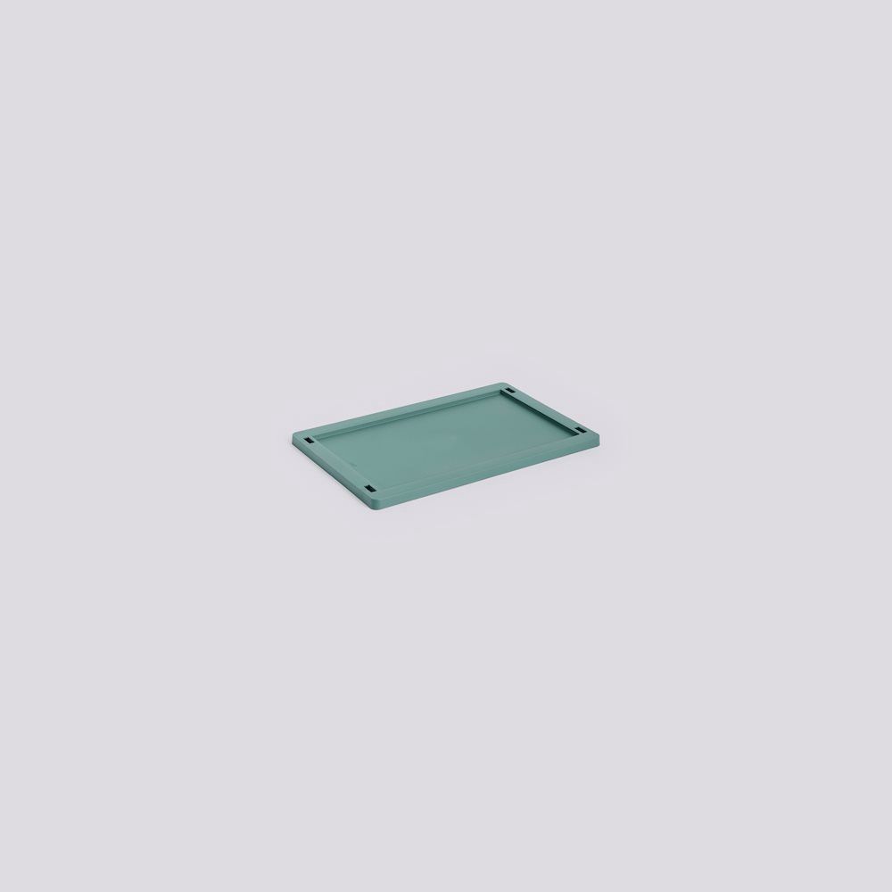 HAY Colour Crate Small deksel dark green