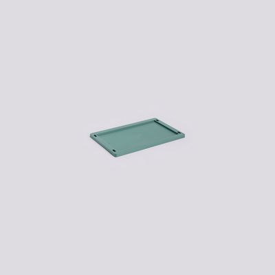 HAY Colour Crate Small deksel dark green