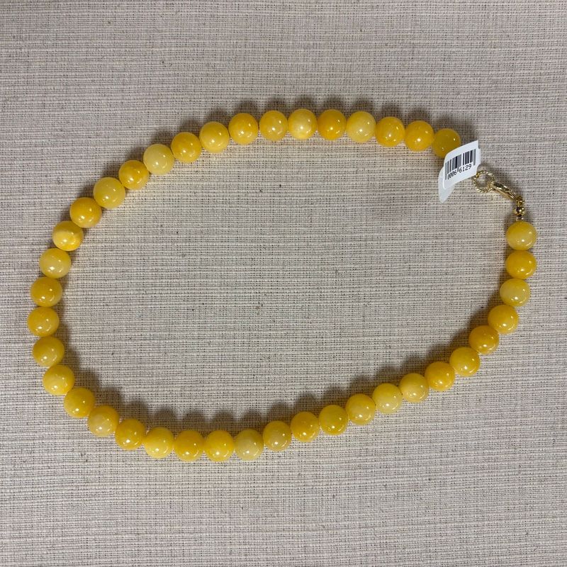 FUSHI kralenketting geel