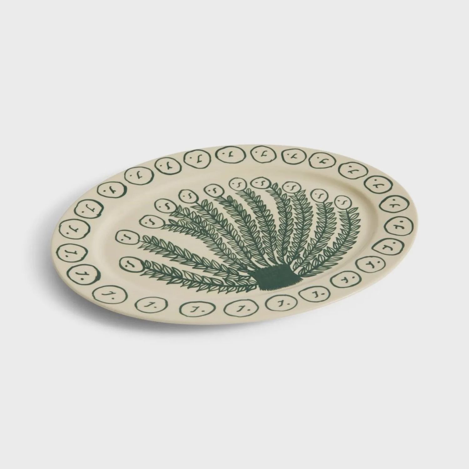 HAY LA PITTURA Oval Serving Patter Olive Grove