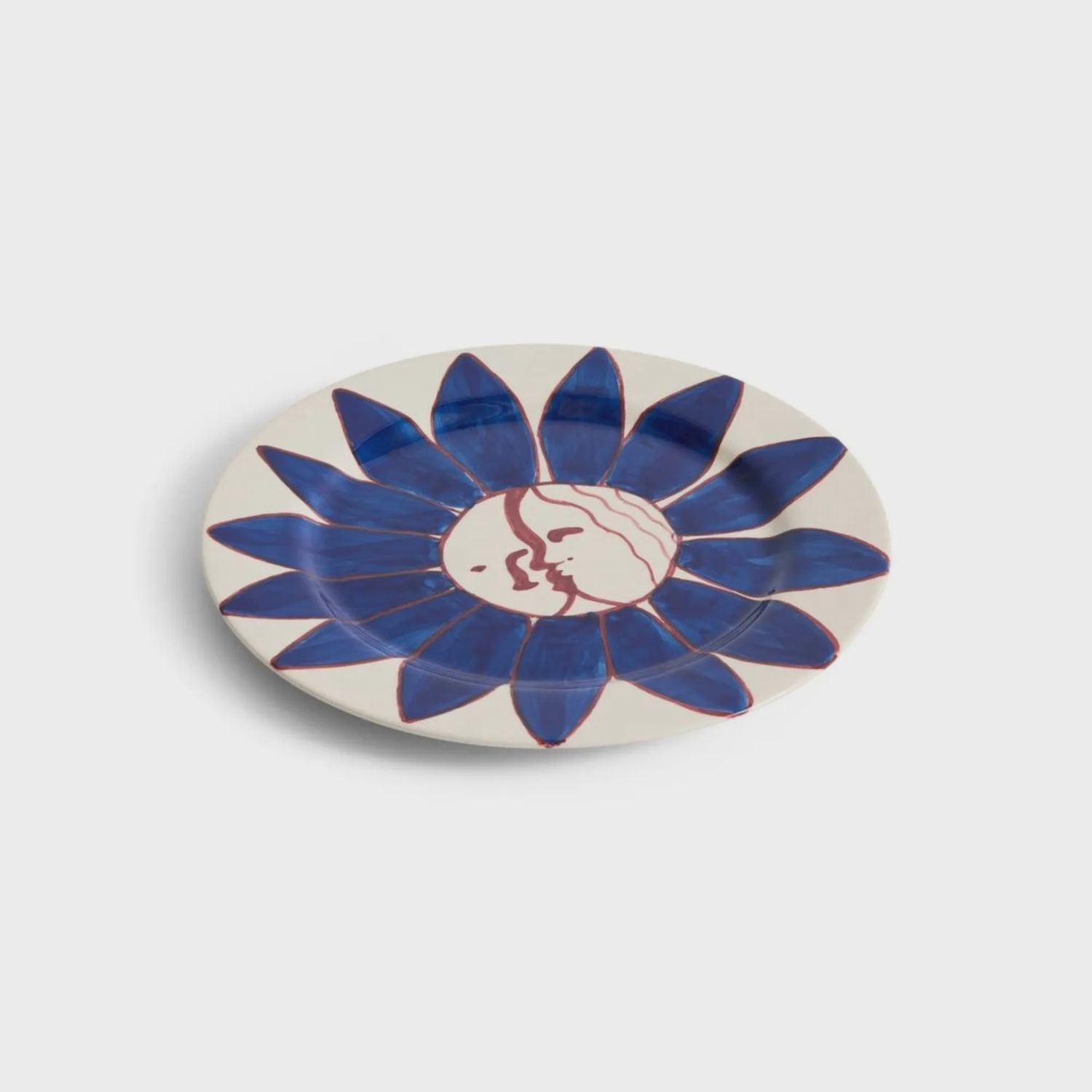 HAY LA PITTURA Plate Ø28,5 Deep Blue Flower