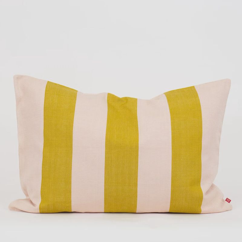 A WORLD OF CRAFT Fifi kussenhoes mosterd-roze 50x70cm