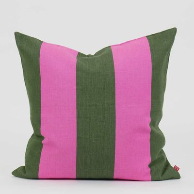 A WORLD OF CRAFT Fifi kussenhoes groen/ roze 50x50cm