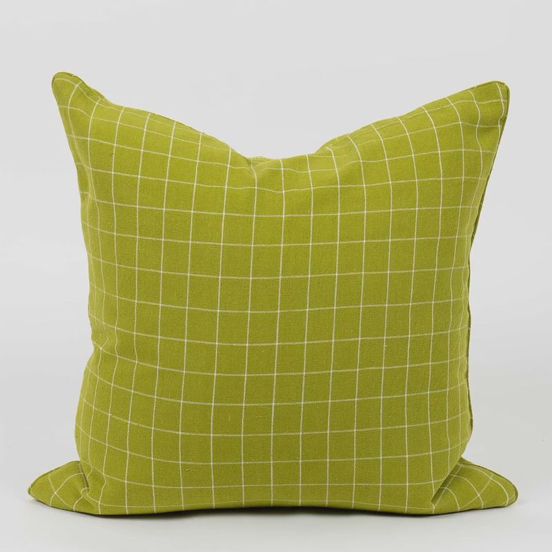 A WORLD OF CRAFT Ludvig kussenhoes groen/off-white 50x50cm