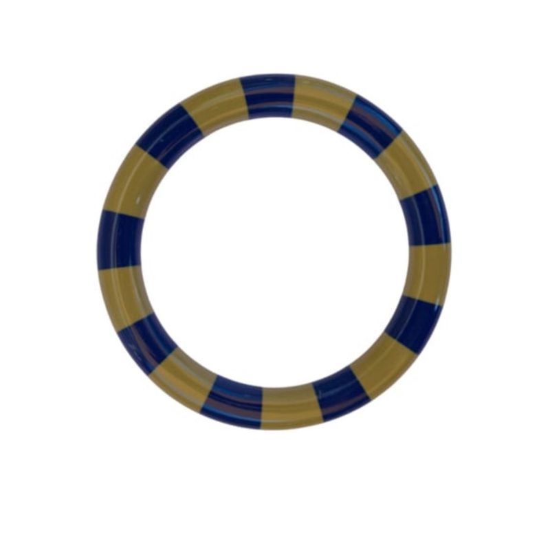BYBJOR Stripe Bangle armband olive &amp; cobalt