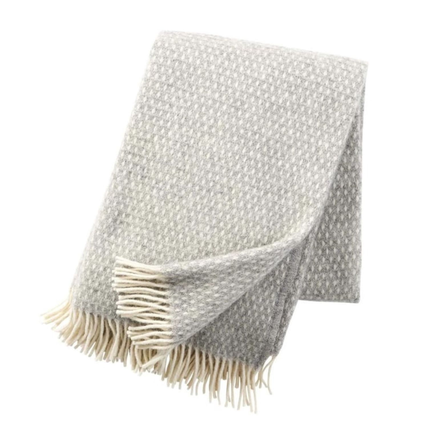 KLIPPAN plaid Knut light grey