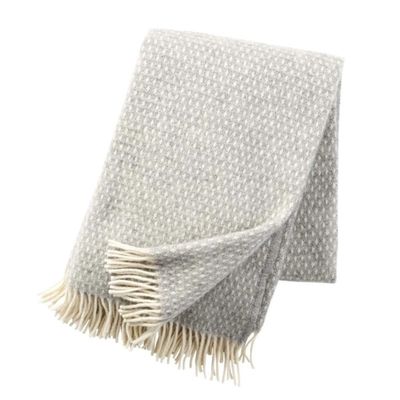 KLIPPAN plaid Knut light grey