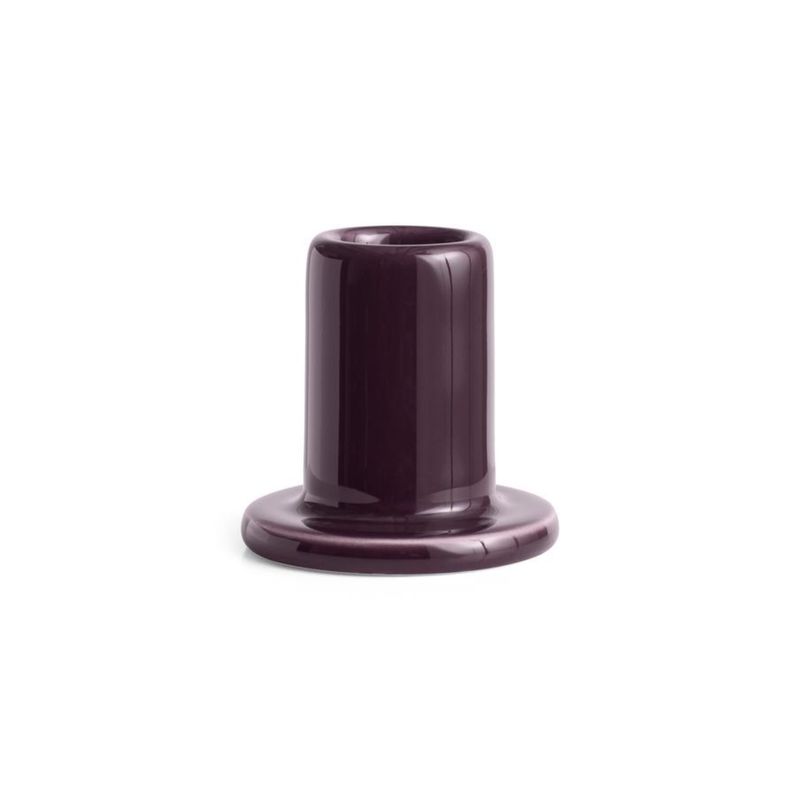 HAY Tube Candleholder small bordeaux