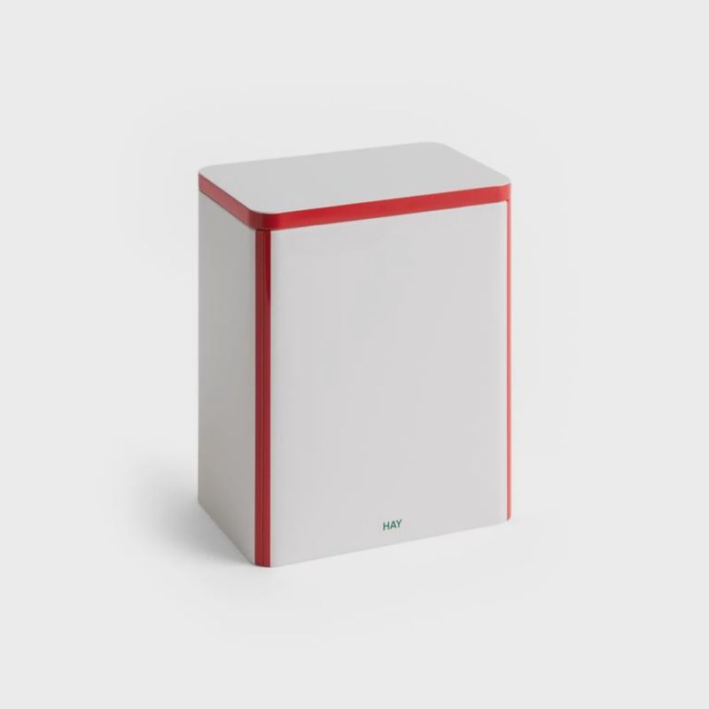 HAY Tin Container large off-white &amp; red