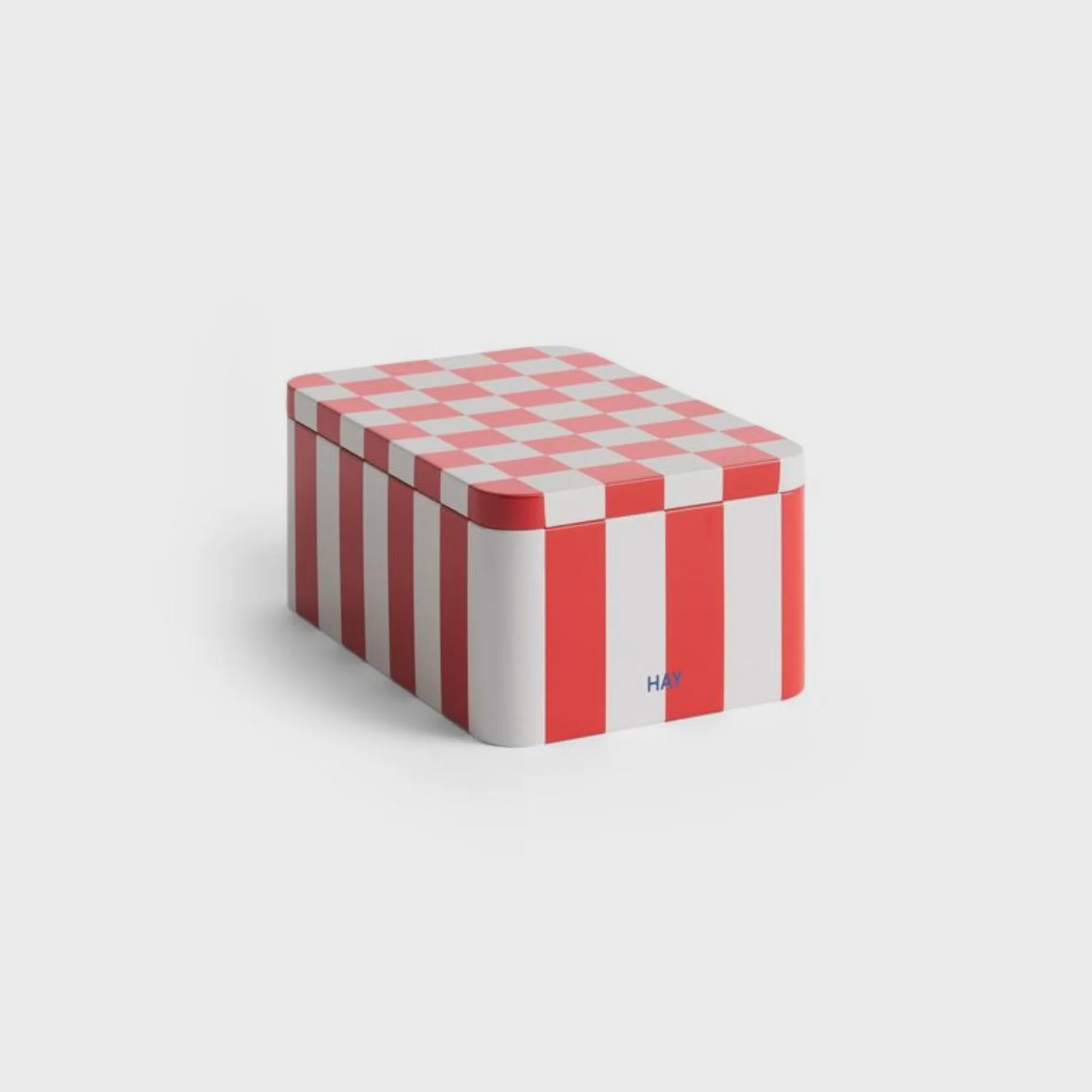 HAY Tin Container small red and off white