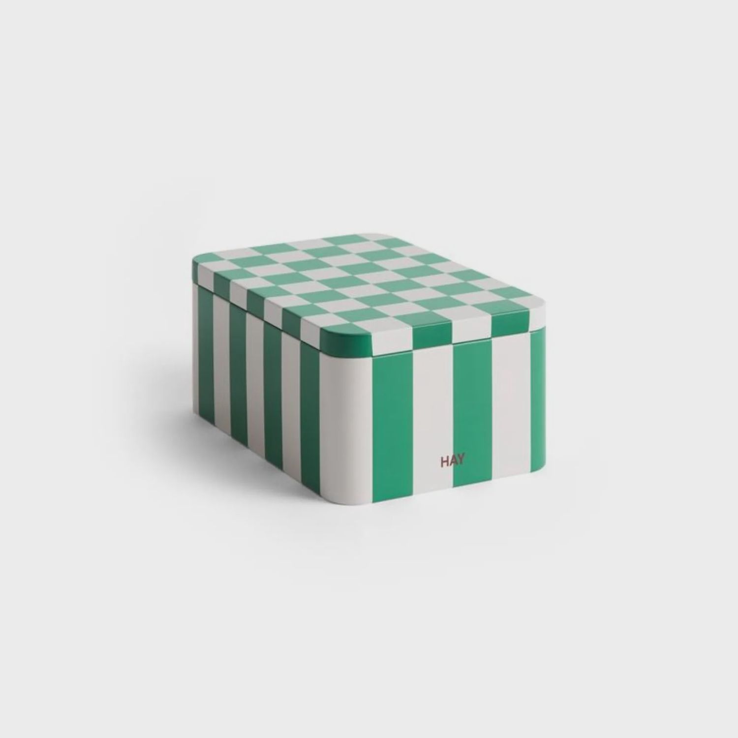 HAY Tin Container small green &amp; off white
