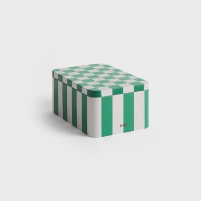 HAY Tin Container small green &amp; off white