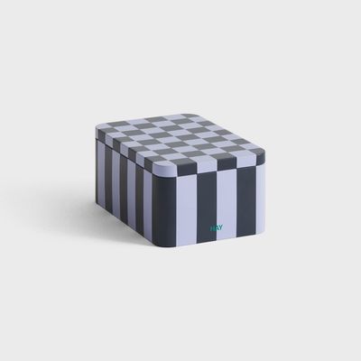 HAY Tin Container small dark blue and lavender
