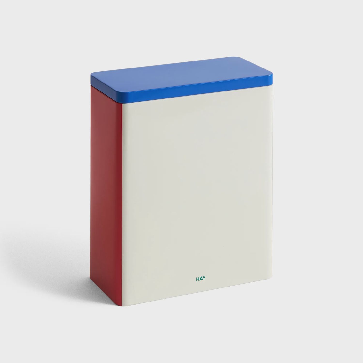 HAY Tin Container X-Large off-white, blue and red