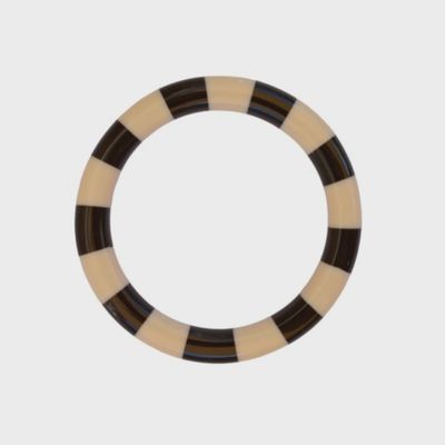BYBJOR Stripe Bangle armband coffe &amp; cream