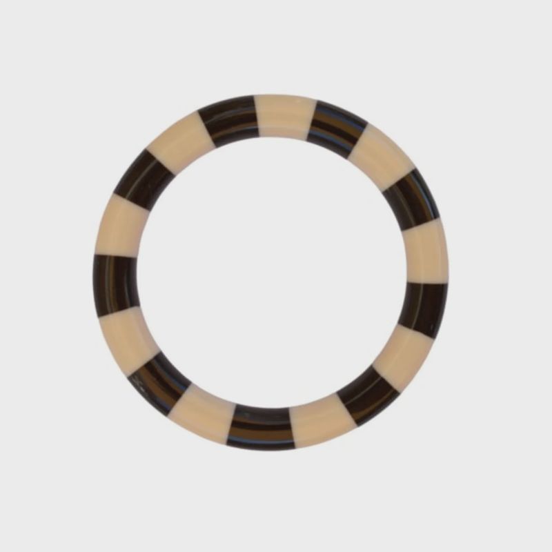 BYBJOR Stripe Bangle armband coffee &amp; cream