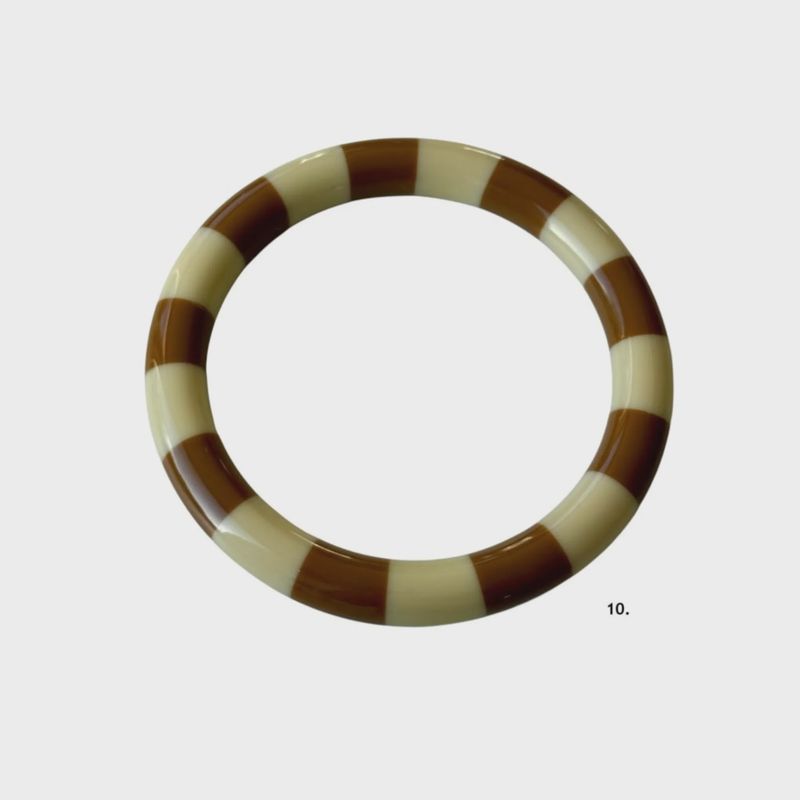 BYBJOR Stripe Bangle armband cinnamon &amp; butter yellow