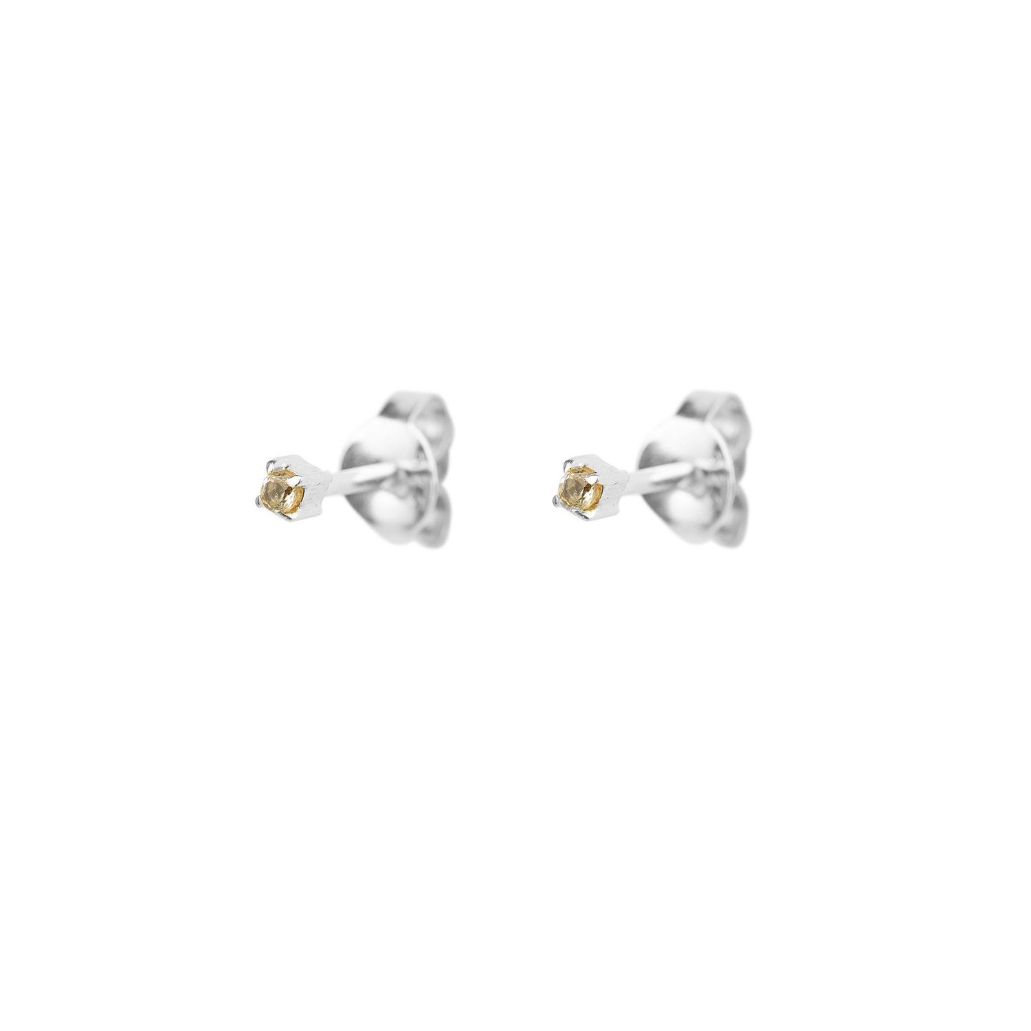 XZOTA Citrine Stud oorbellen zilver
