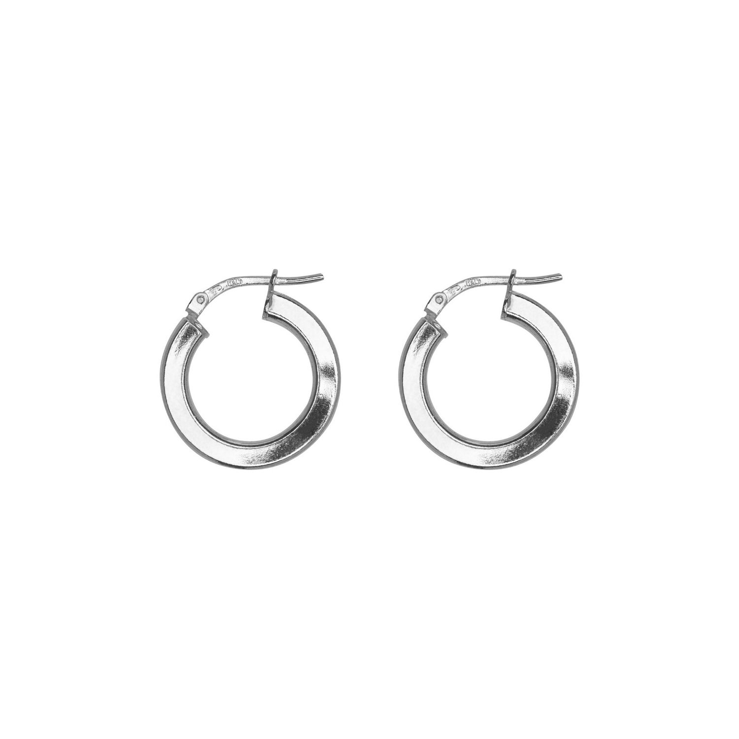 XZOTA oorbellen Hoop Thick Flat middle zilver