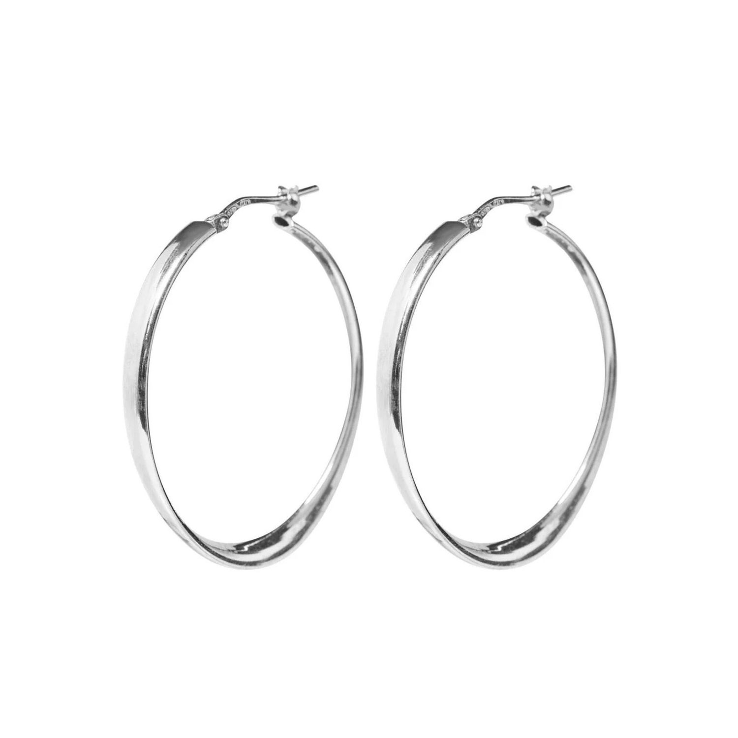 XZOTA oorbellen Classic Wave big zilver