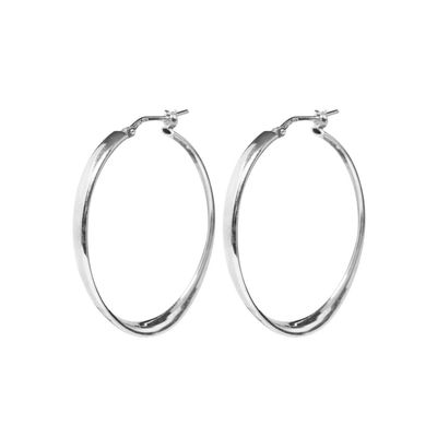 XZOTA oorbellen Classic Wave big zilver