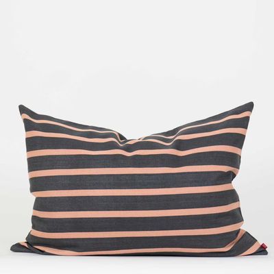 A WORLD OF CRAFT Juana kussenhoes grijs-roze 50x70cm