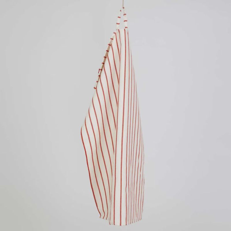 A WORLD OF CRAFT Arcadia handdoek off-white-rood