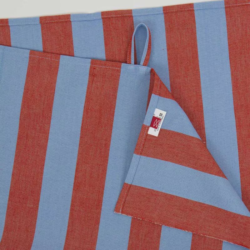 A WORLD OF CRAFT Nora handdoek blauw-rood