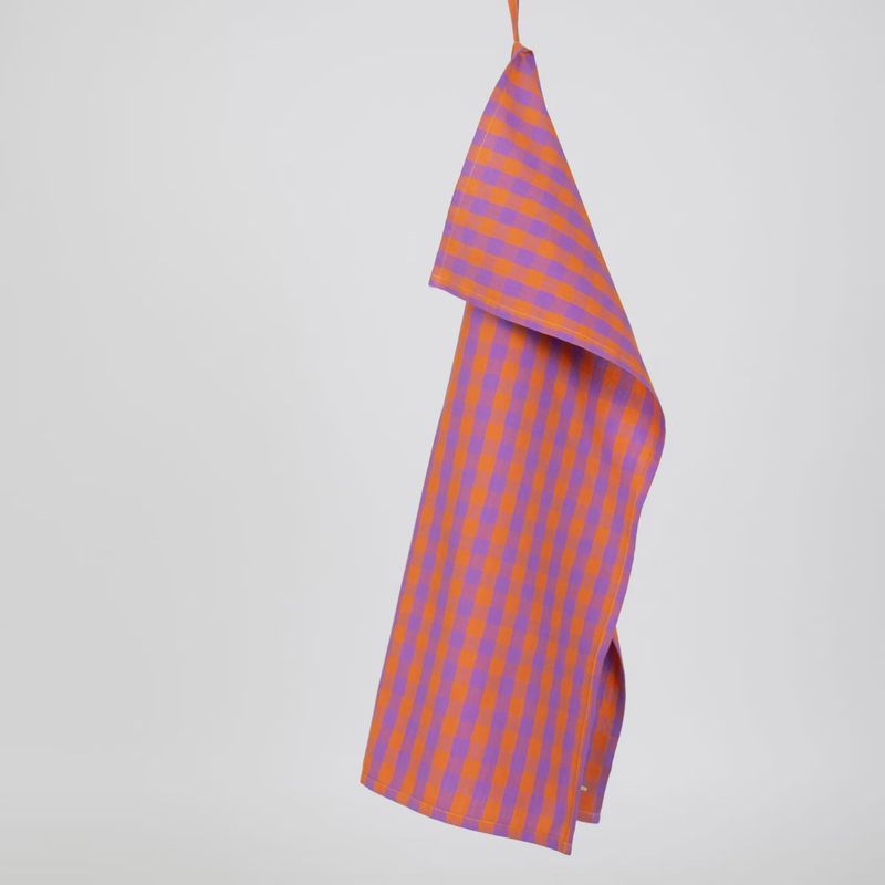 A WORLD OF CRAFT Nina handdoek oranje-lila