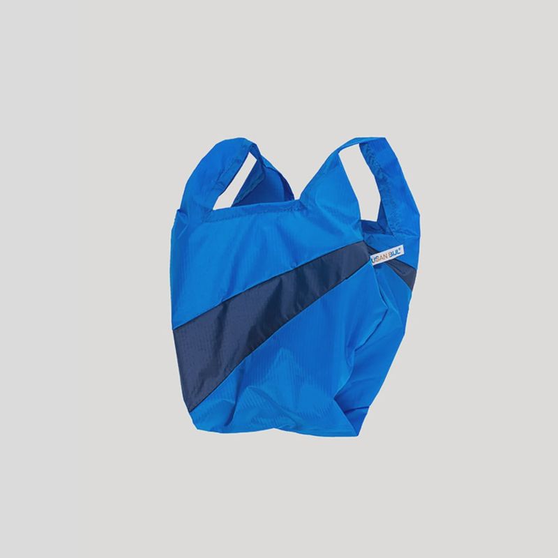 SUSAN BIJL Shoppingbag blue &amp; navy small