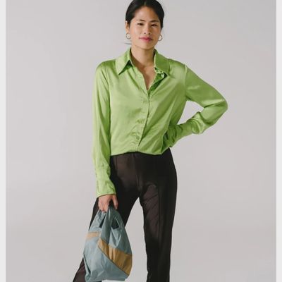 SUSAN BIJL The New Shoppingbag Grey &amp; Camel small