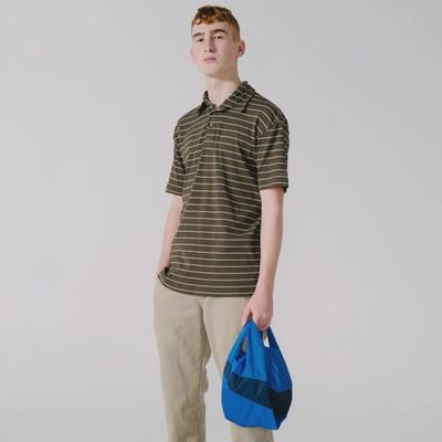 SUSAN BIJL The New Shoppingbag Blue &amp; Navy small