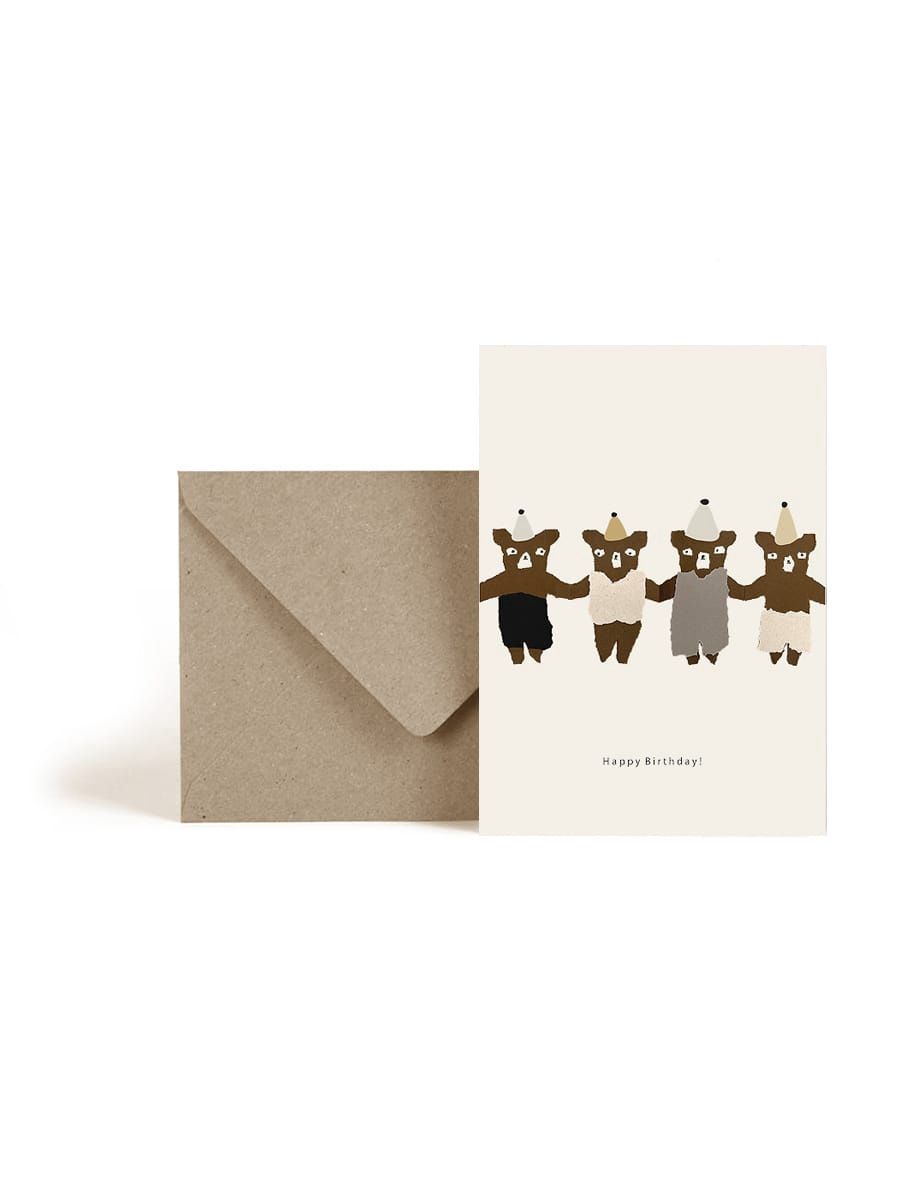 ESTHER SCHUIVENS Birthday Bears postcard gevouwen 10x15cm