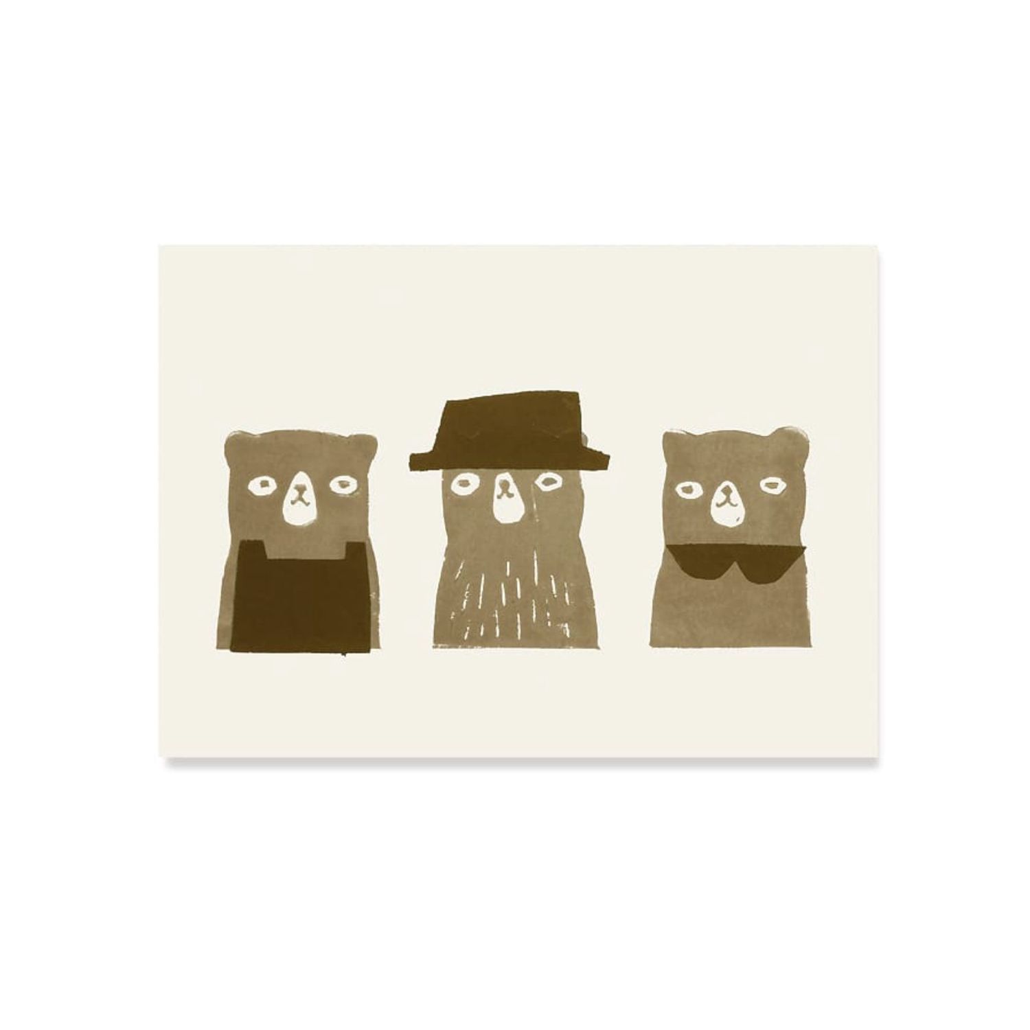 ESTHER SCHUIVENS  Three Little Bears postcard 10x15cm