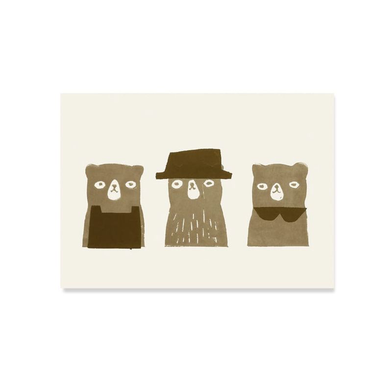 ESTHER SCHUIVENS  Three Little Bears postcard 10x15cm
