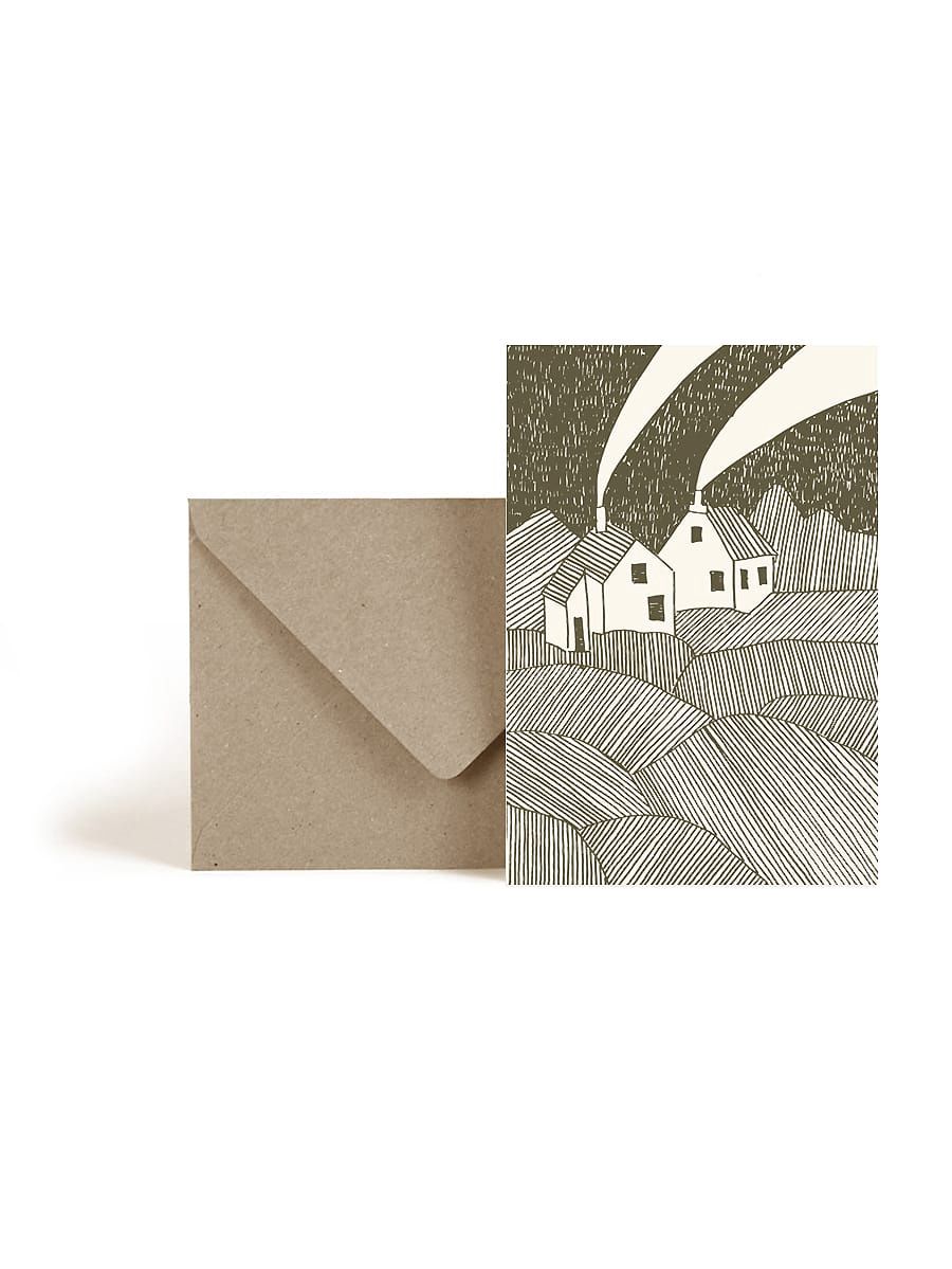 ESTHER SCHUIVENS Stripy Mountains postcard gevouwen 10x15cm