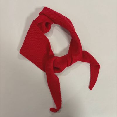 BYBJOR Mini Scarf Wool red
