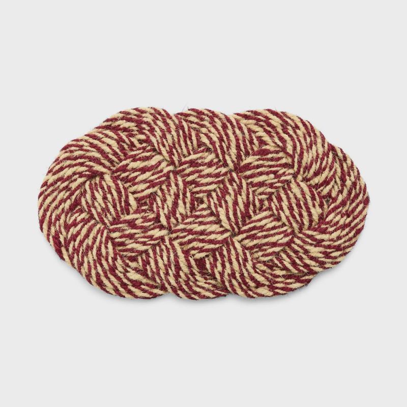 HAY Coco Swirl deurmat bordeaux &amp; off-white