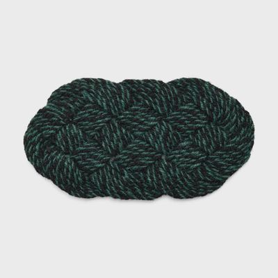 HAY Coco Swirl deurmat green &amp; black