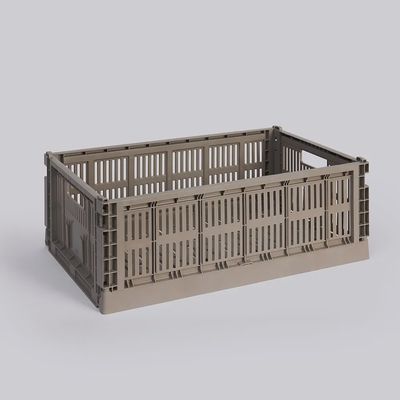 HAY Colour Crate Large opbergkrat warm grey