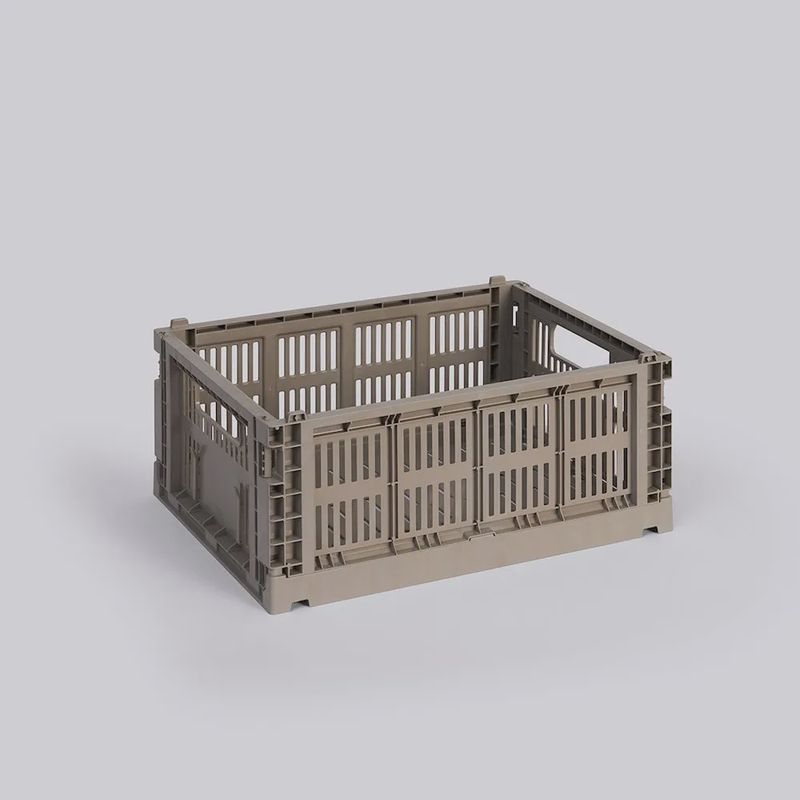 HAY Colour Crate Medium opbergkrat warm grey