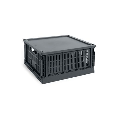HAY Colour Crate Square deksel large charcoal