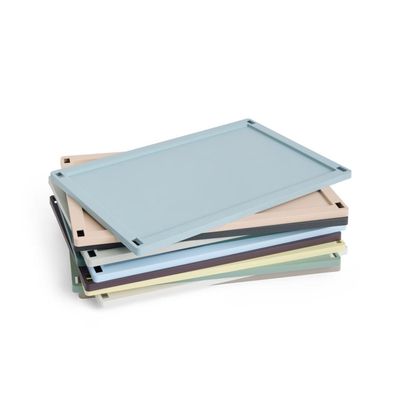 HAY Colour Crate Large deksel sage green