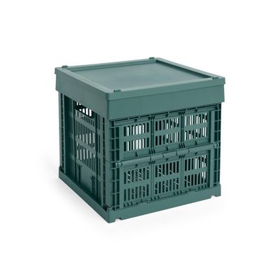 HAY Colour Crate Square / Cube Medium deksel dark green
