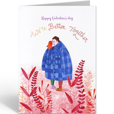 Postcard Valentine Couples Coat