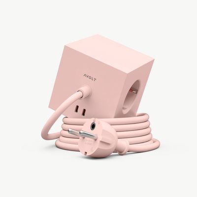 AVOLT Square 1 Stekkerdoos USB-C New Pink