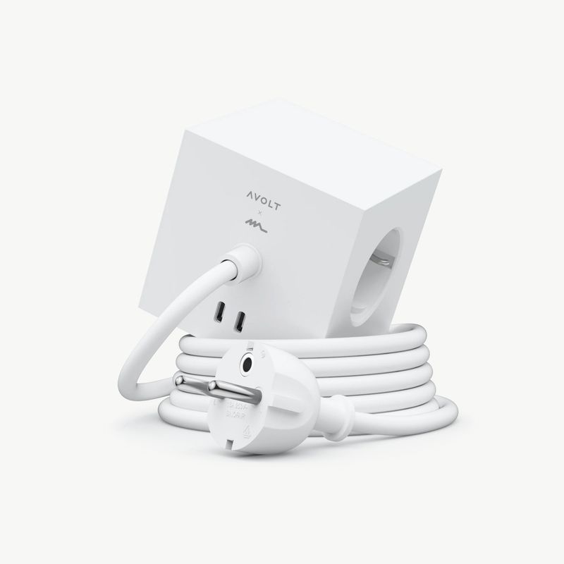 AVOLT Square 1 stekkerdoos Opal White